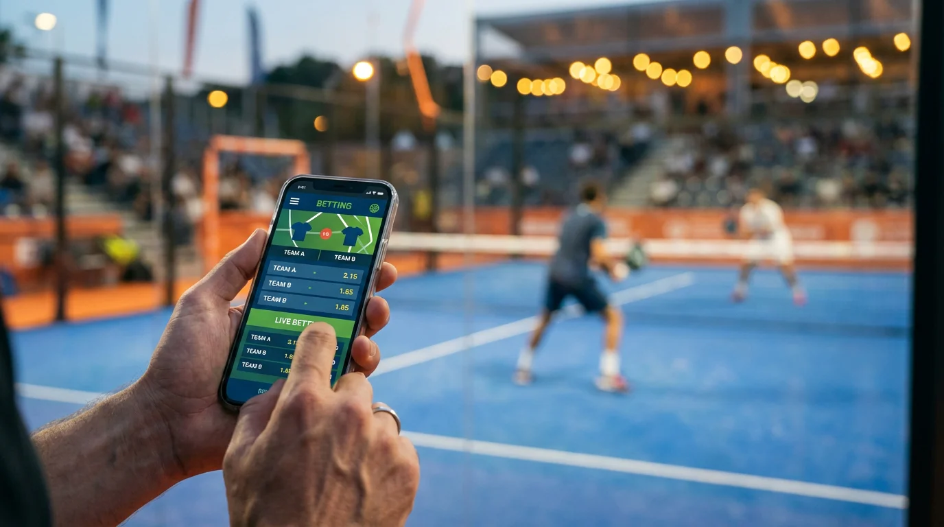 Apostar al pádel desde el móvil con apps de apuestas en vivo